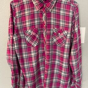 Bit & Bridle Pink Plaid Casual Shirt